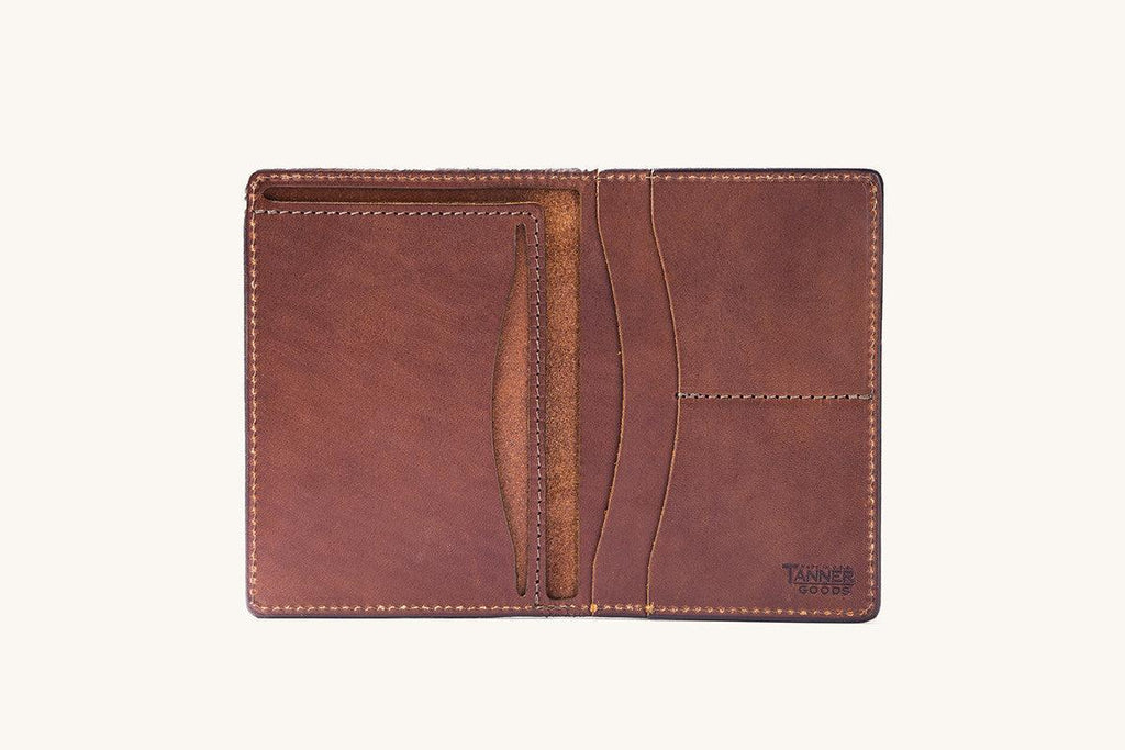 Bifold Leather Wallet, Cognac