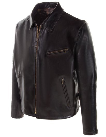 Classic Heavy Cowhide Racer Motorcycle Jacket 688 - Brown - ASHER GOODS Co.